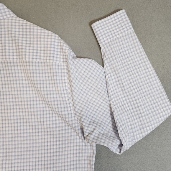 Lucky Brand Mens Shirt XL Blue/White Check Button Down  Long Sleeve - Picture 14 of 16
